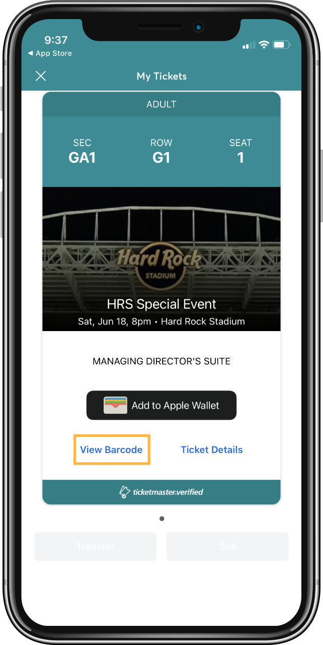Mobile Ticketing - Hard Rock Stadium