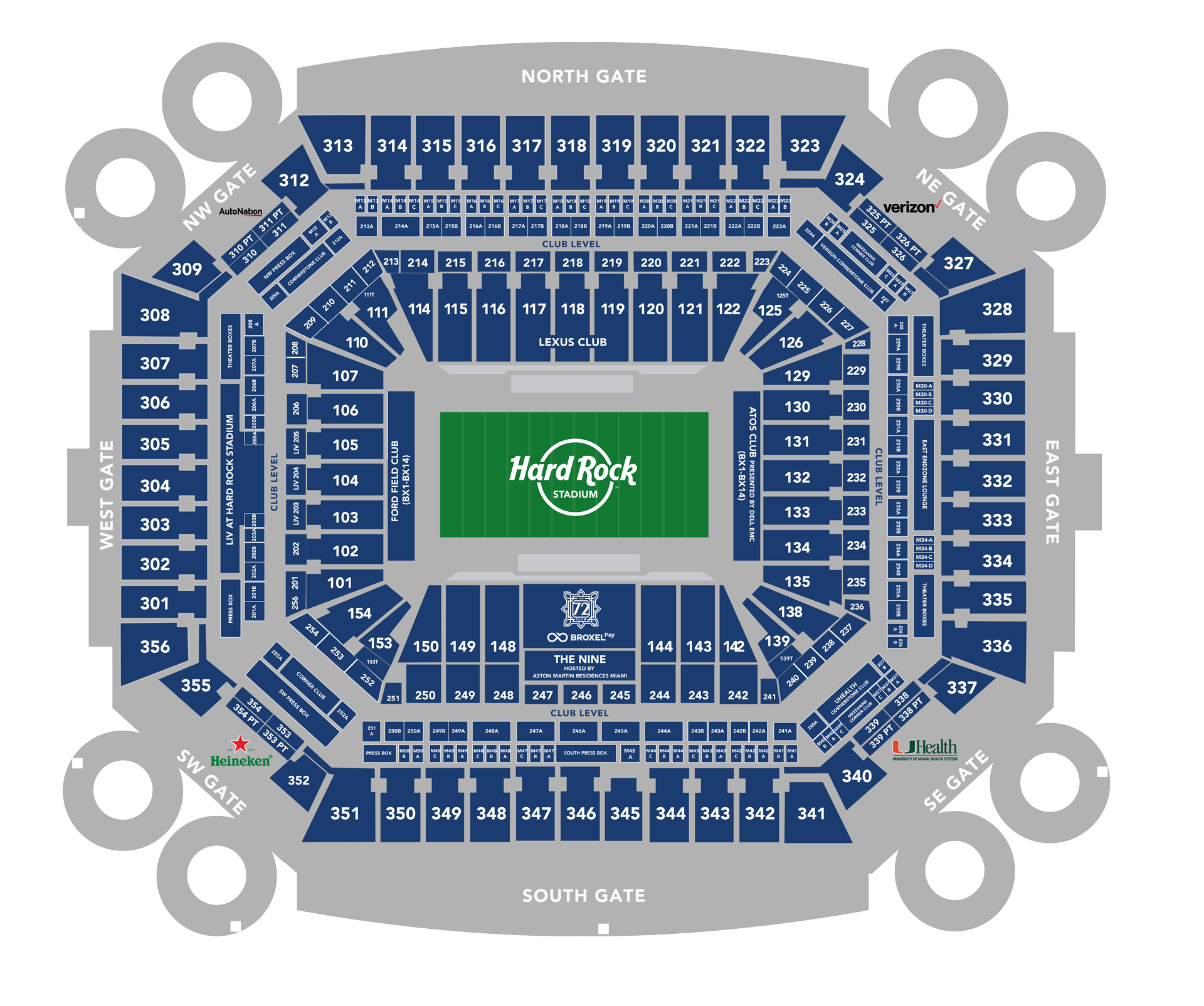 Hard Rock Stadium Seating Chart With Rows Matttroy