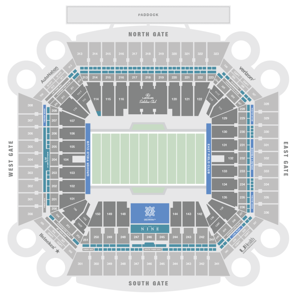 Hard Rock Stadium Seating Chart | Cabinets Matttroy