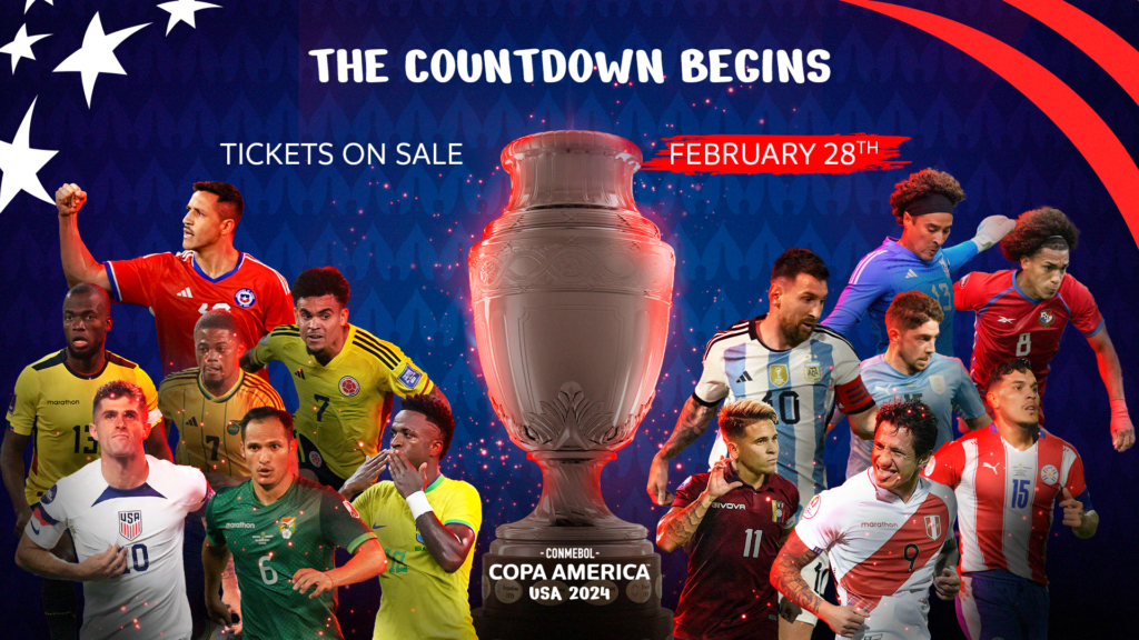 Tickets for the CONMEBOL Copa America USA 2024™️ will go on sale on