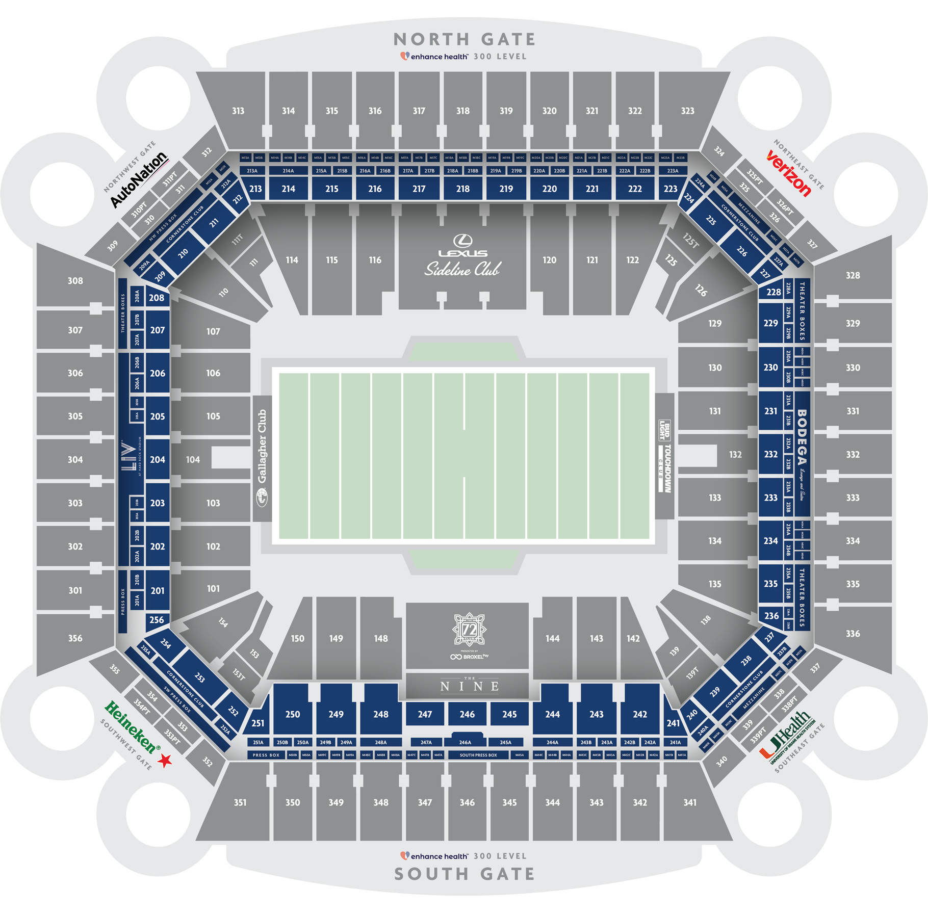 Stadium seating map